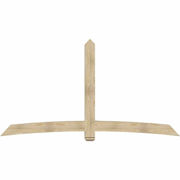 Ekena Millwork Bellingham Rough Sawn Timber Gable Bracket, Douglas Fir, 108"W x 58"H x 6"D x 6"F, 13/12 Pitch GBW108X58X0606BEL00RDF - main